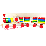 Wooden Pull-Along Train with Shapes 